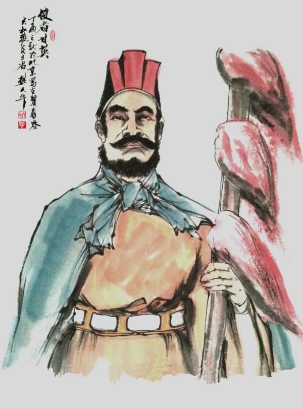 樊大牛绘《使者甘英》